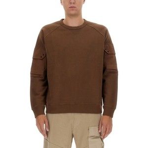 Ten C Regular Fit Brown Sweatshirt With Logo - NWT